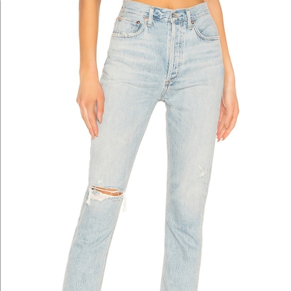 Agolde Riley High Rise Straight Crop in Shatter size 26 - Picture 4 of 10